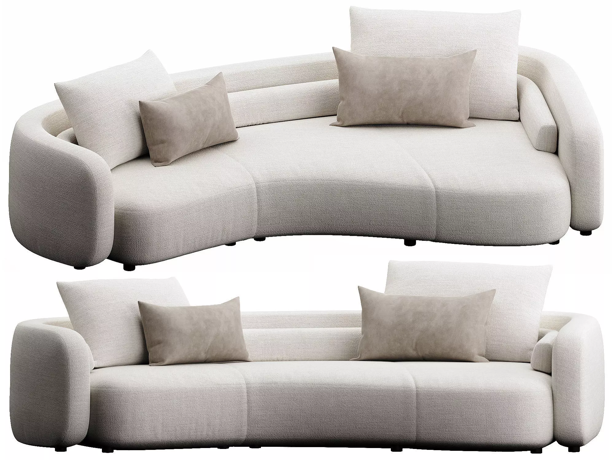 Bezier Sofa 3D model_0