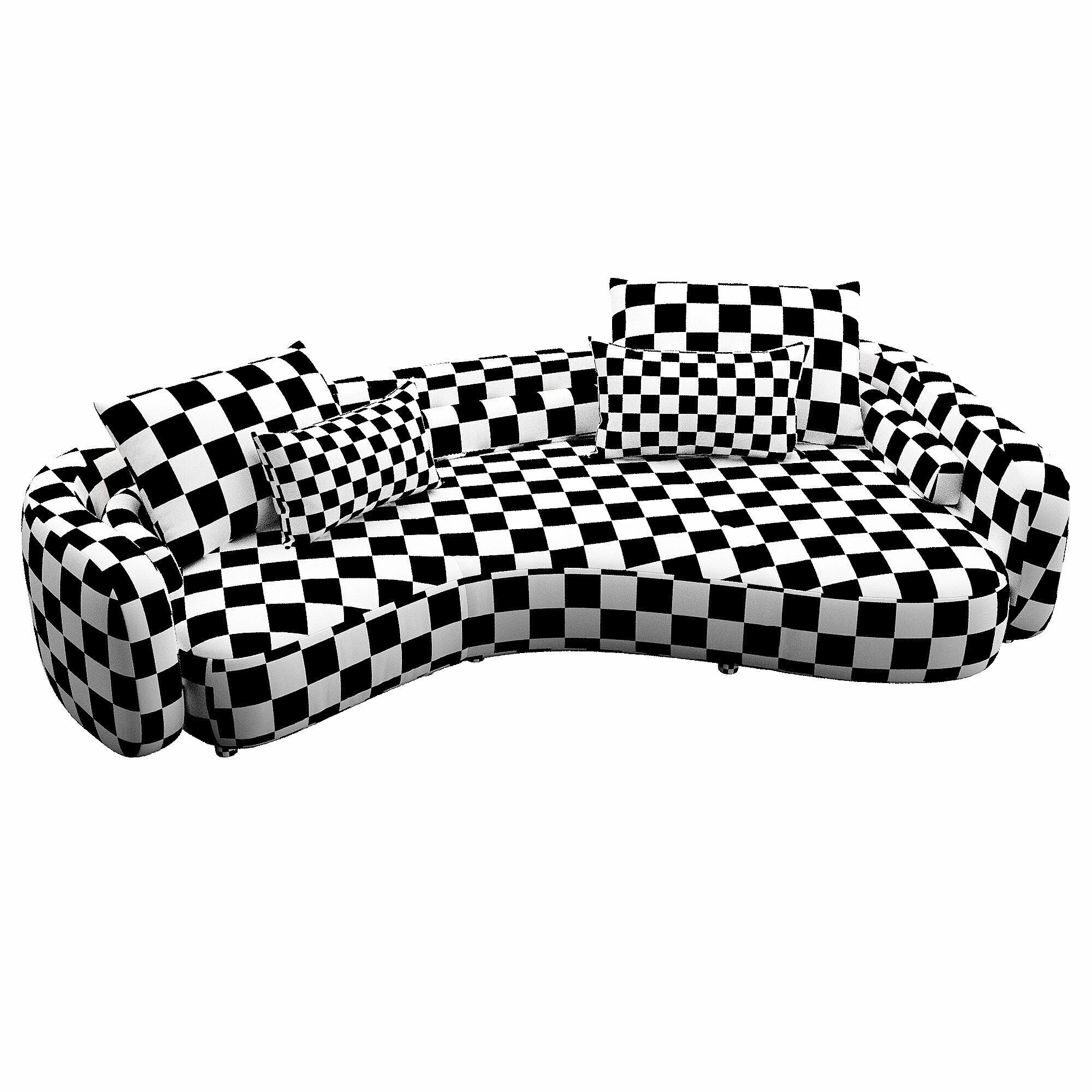 Bezier Sofa 3D model_7