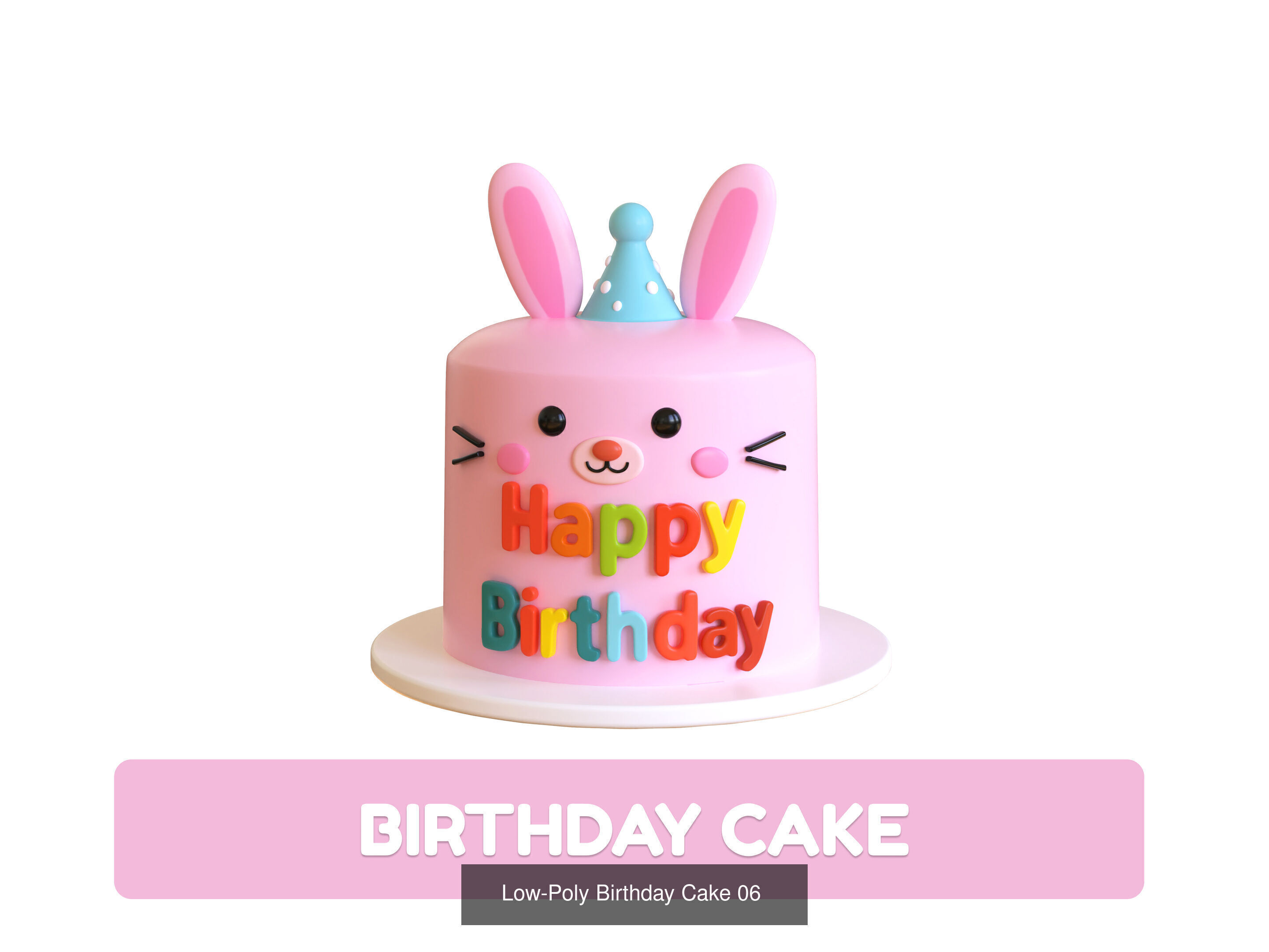 Cartoon Party Props Birthday Decoration Set 3D Model Collection_22