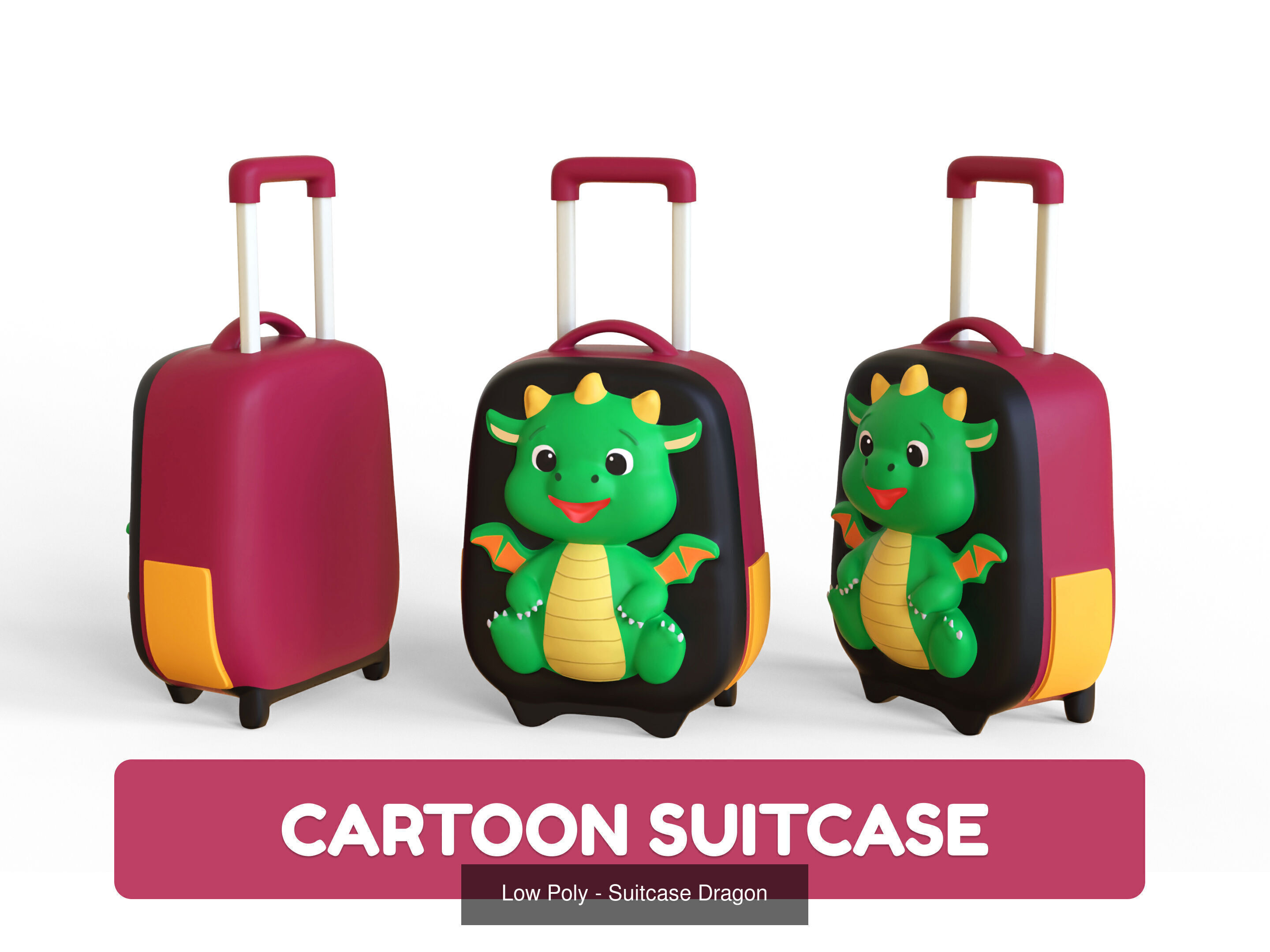 Cartoon Party Props Birthday Decoration Set 3D Model Collection_38