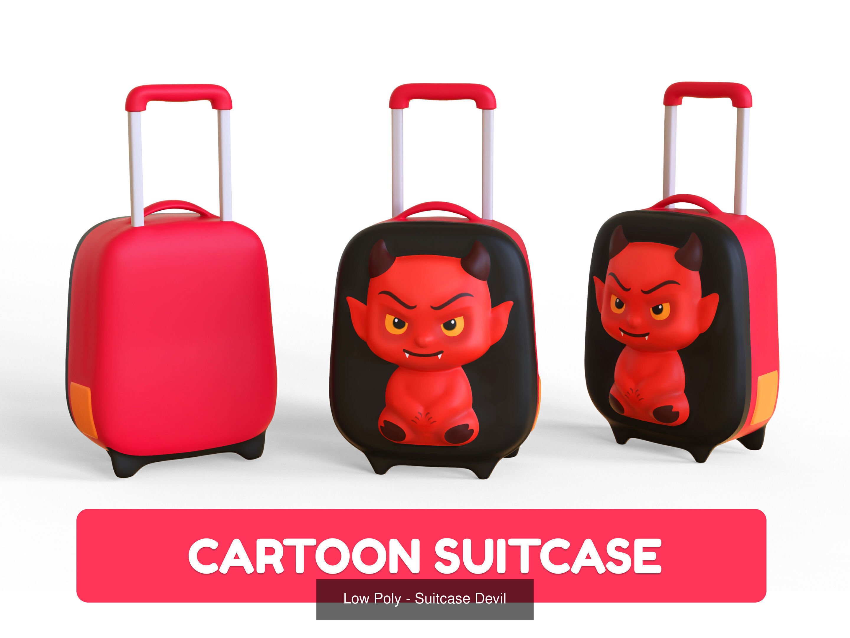 Cartoon Party Props Birthday Decoration Set 3D Model Collection_41