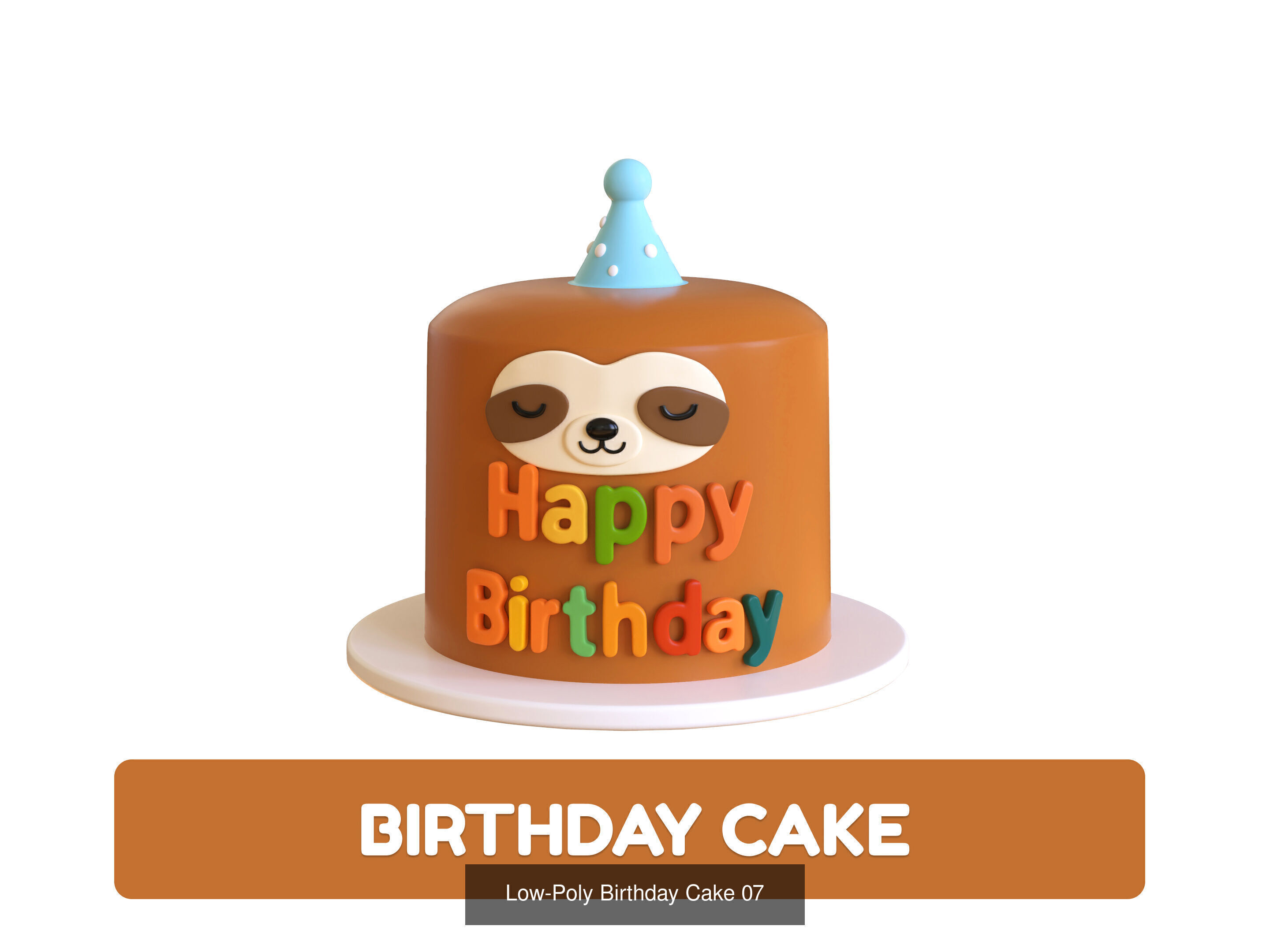 Cartoon Party Props Birthday Decoration Set 3D Model Collection_23