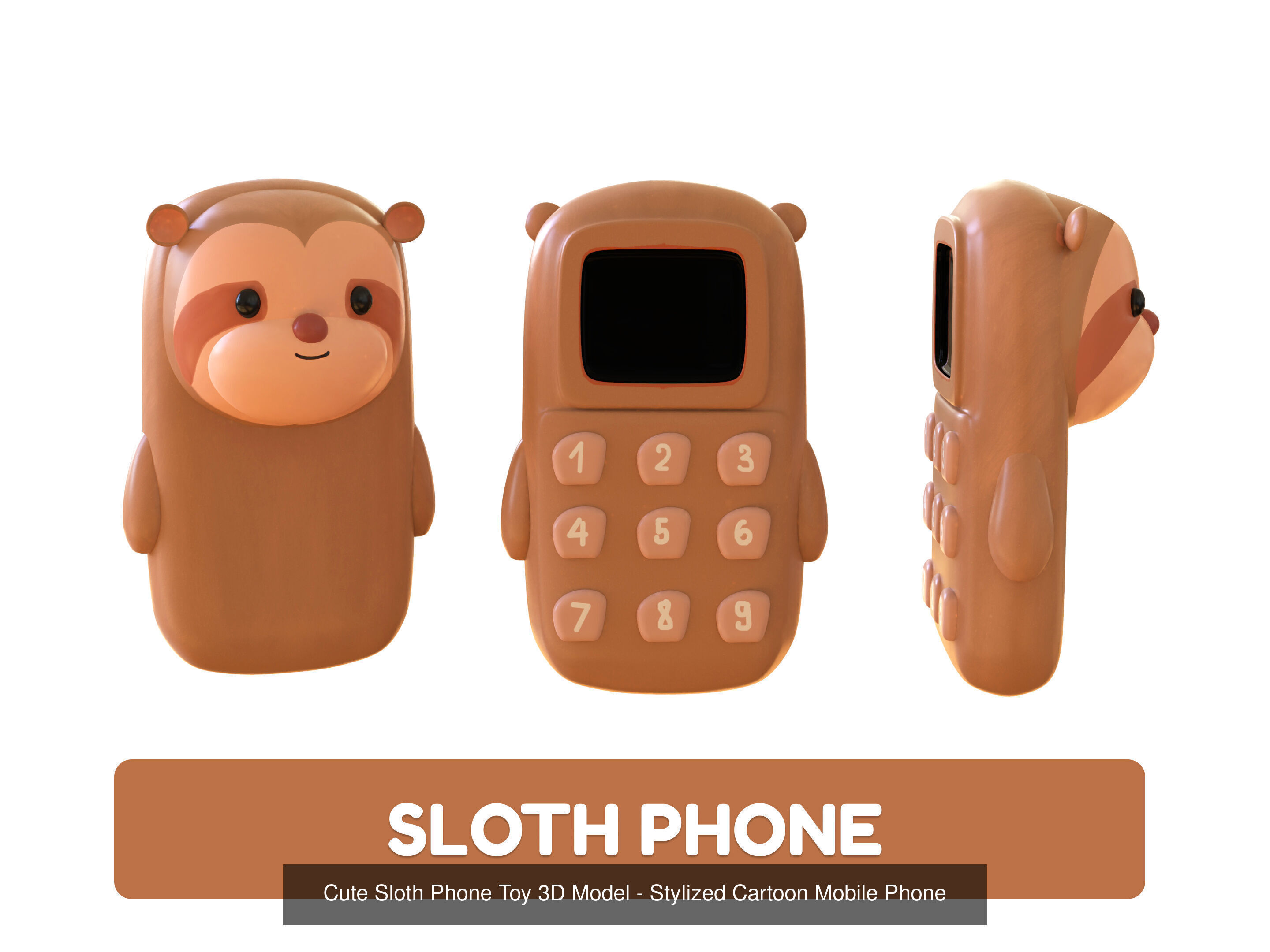 Cartoon Party Props Birthday Decoration Set 3D Model Collection_15