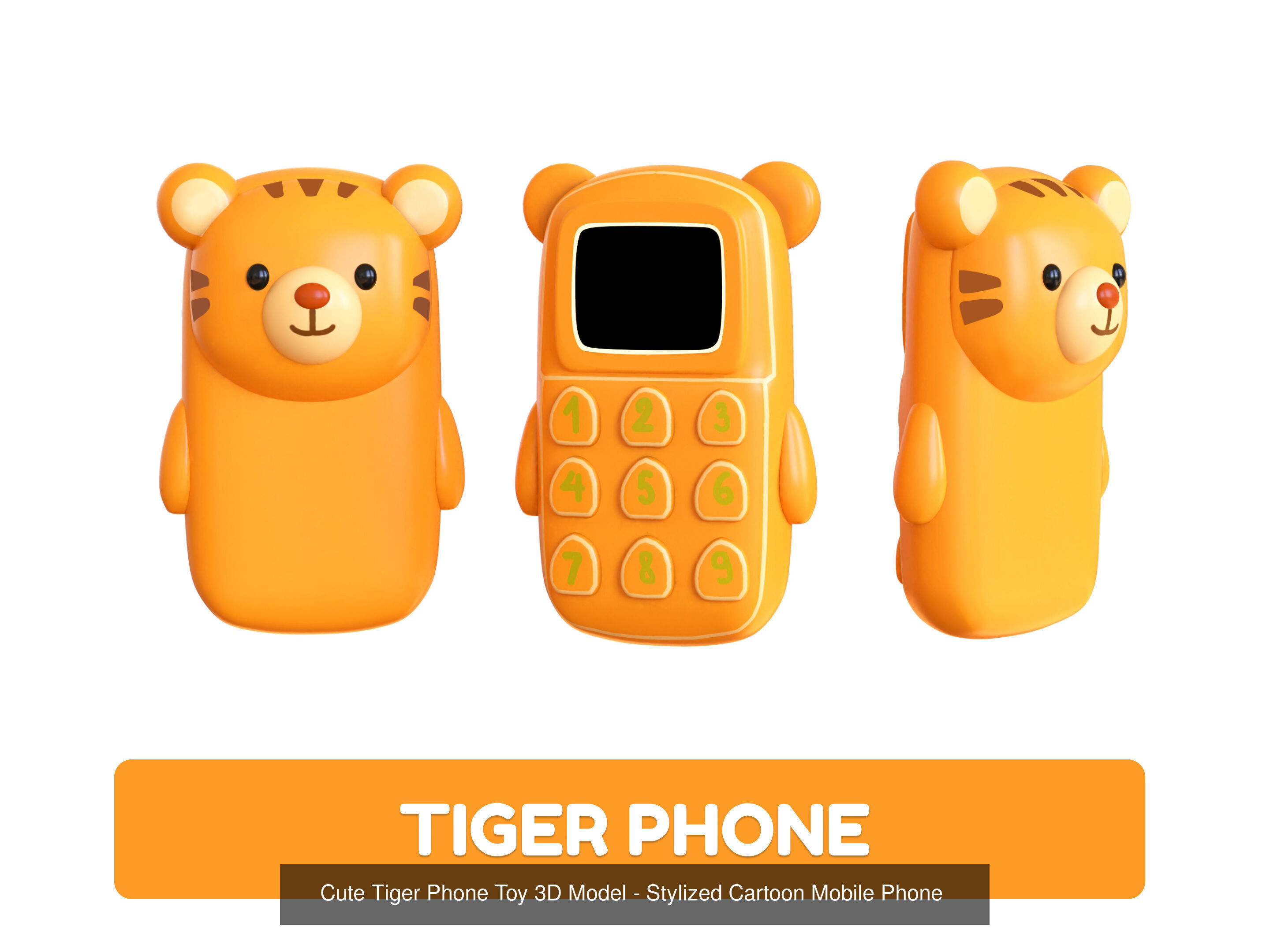 Cartoon Party Props Birthday Decoration Set 3D Model Collection_12