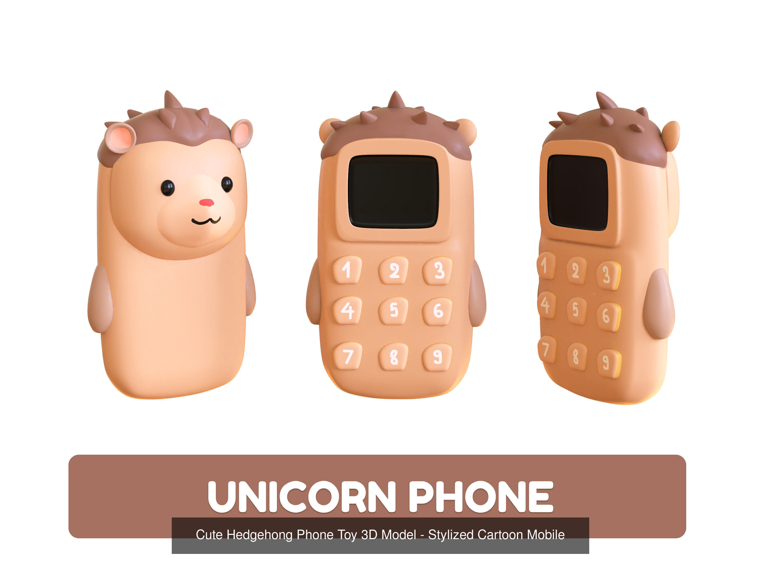 Cartoon Party Props Birthday Decoration Set 3D Model Collection_14