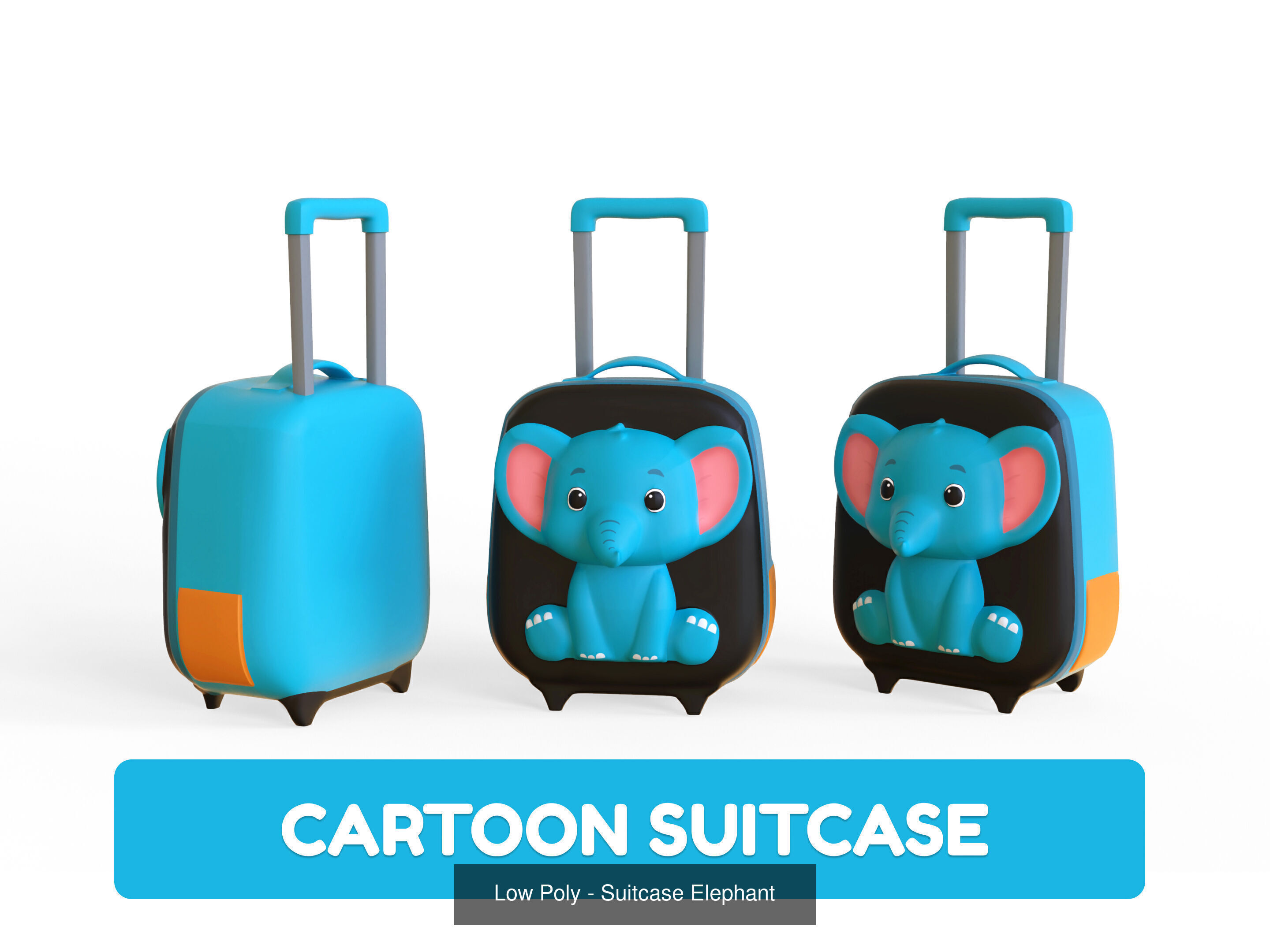 Cartoon Party Props Birthday Decoration Set 3D Model Collection_39