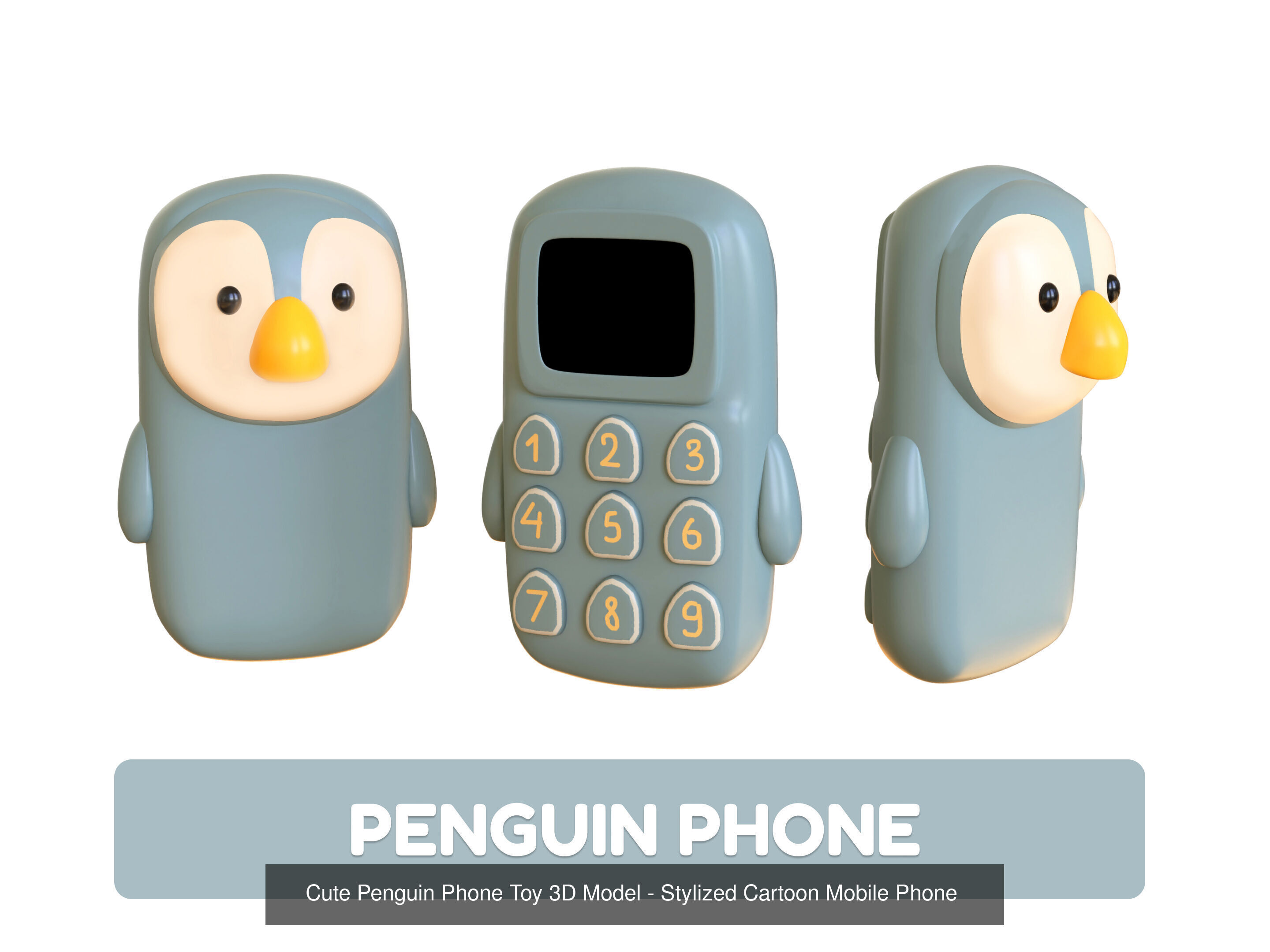 Cartoon Party Props Birthday Decoration Set 3D Model Collection_16