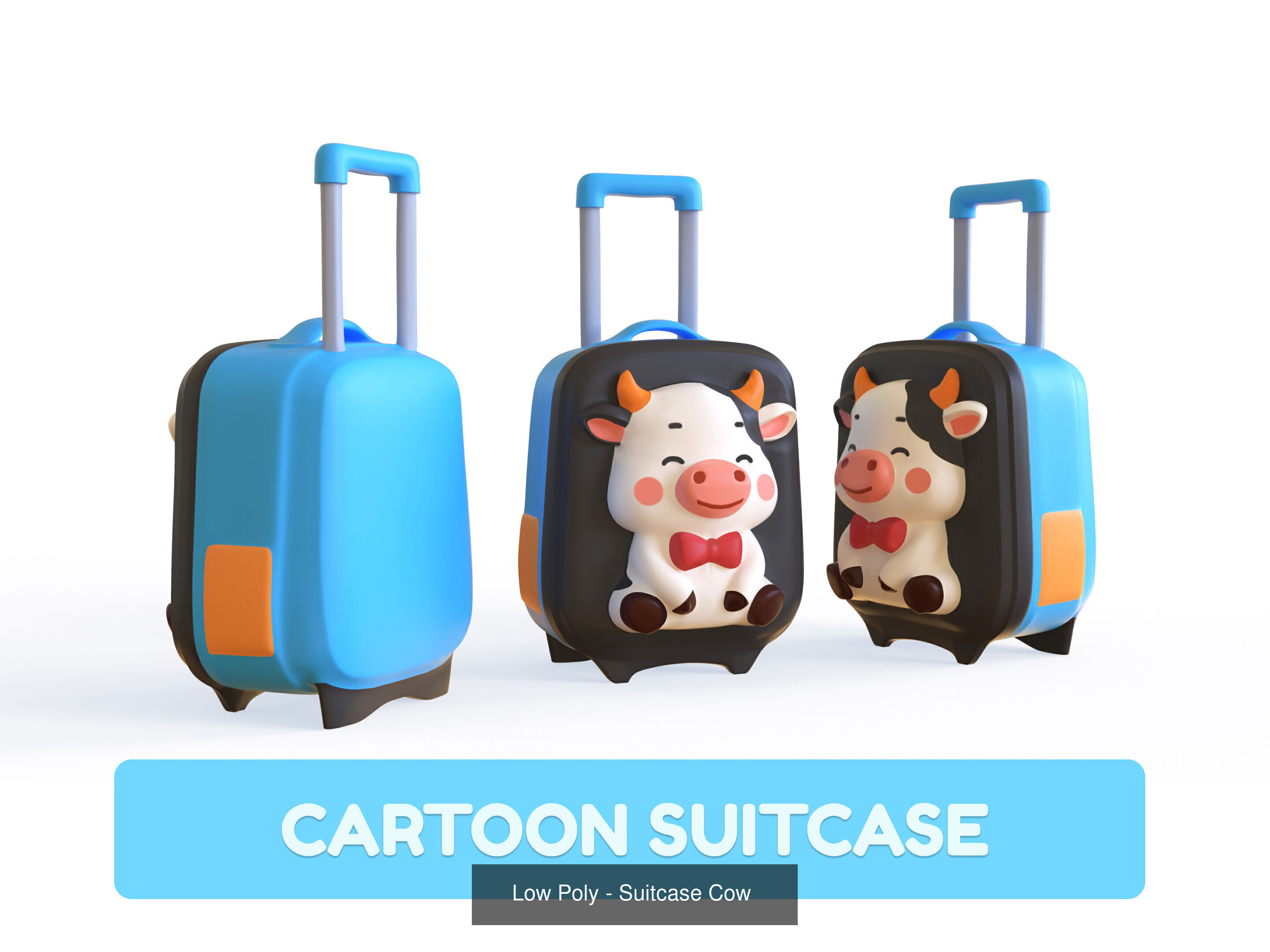 Cartoon Party Props Birthday Decoration Set 3D Model Collection_36