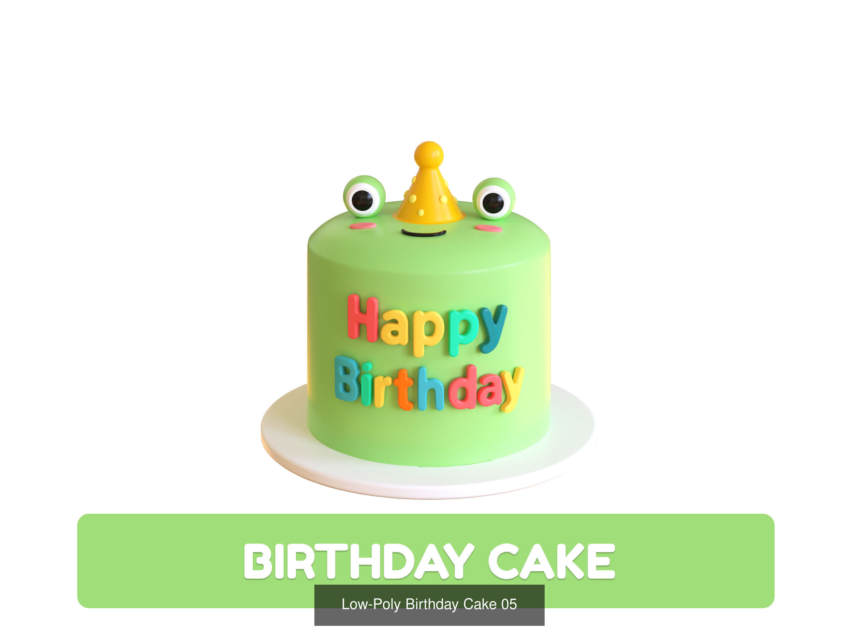 Cartoon Party Props Birthday Decoration Set 3D Model Collection_21