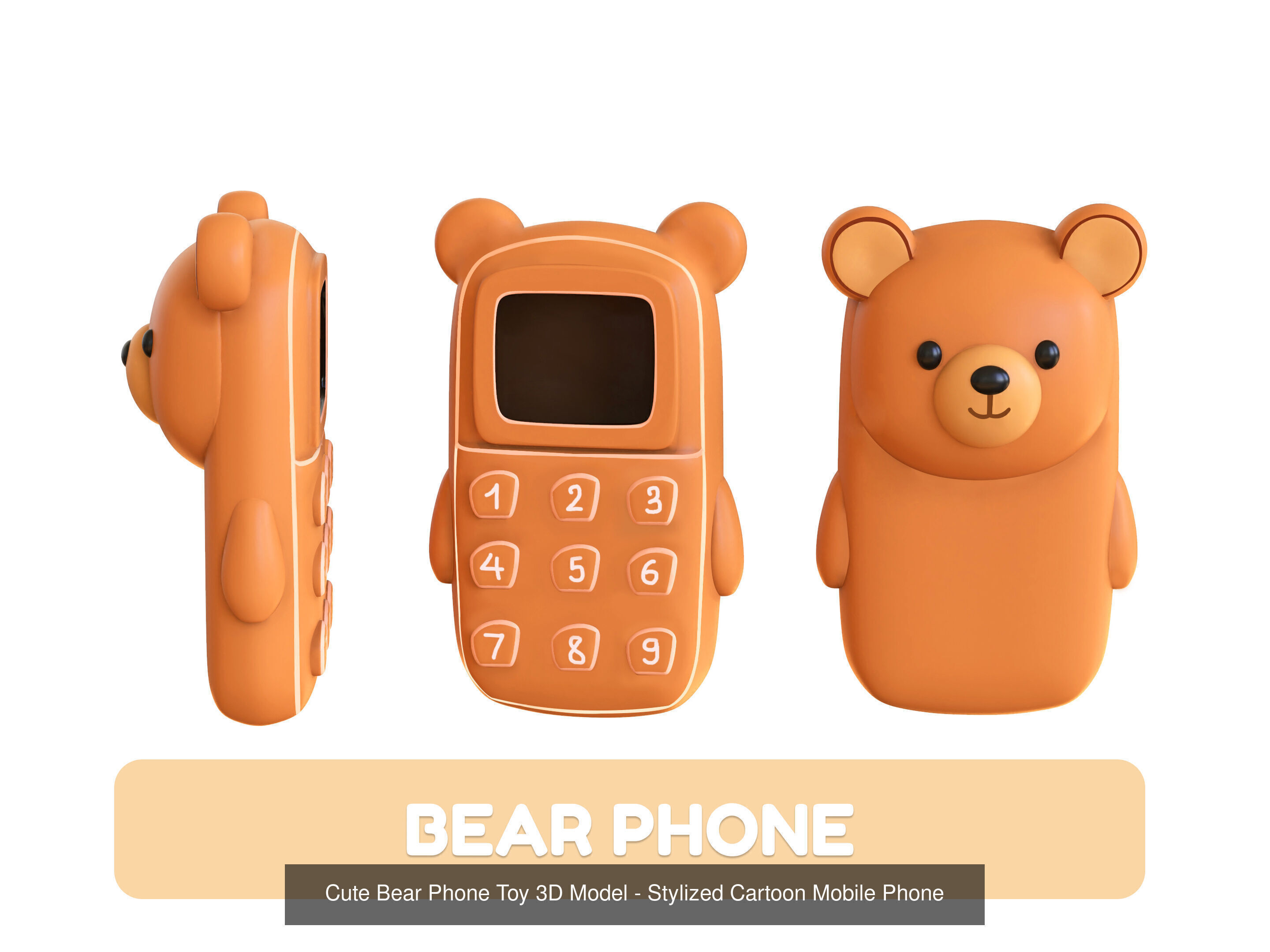 Cartoon Party Props Birthday Decoration Set 3D Model Collection_5