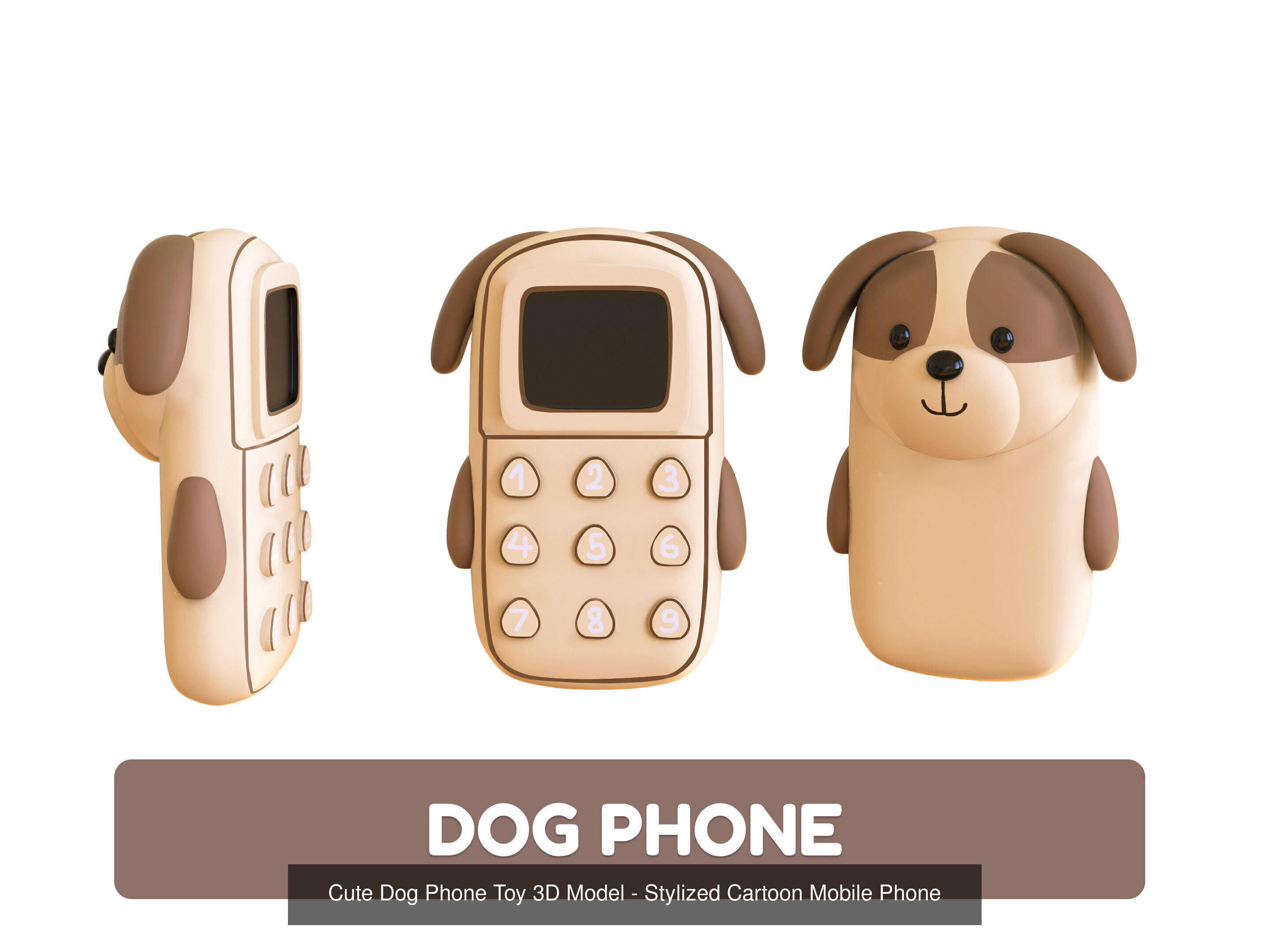 Cartoon Party Props Birthday Decoration Set 3D Model Collection_8