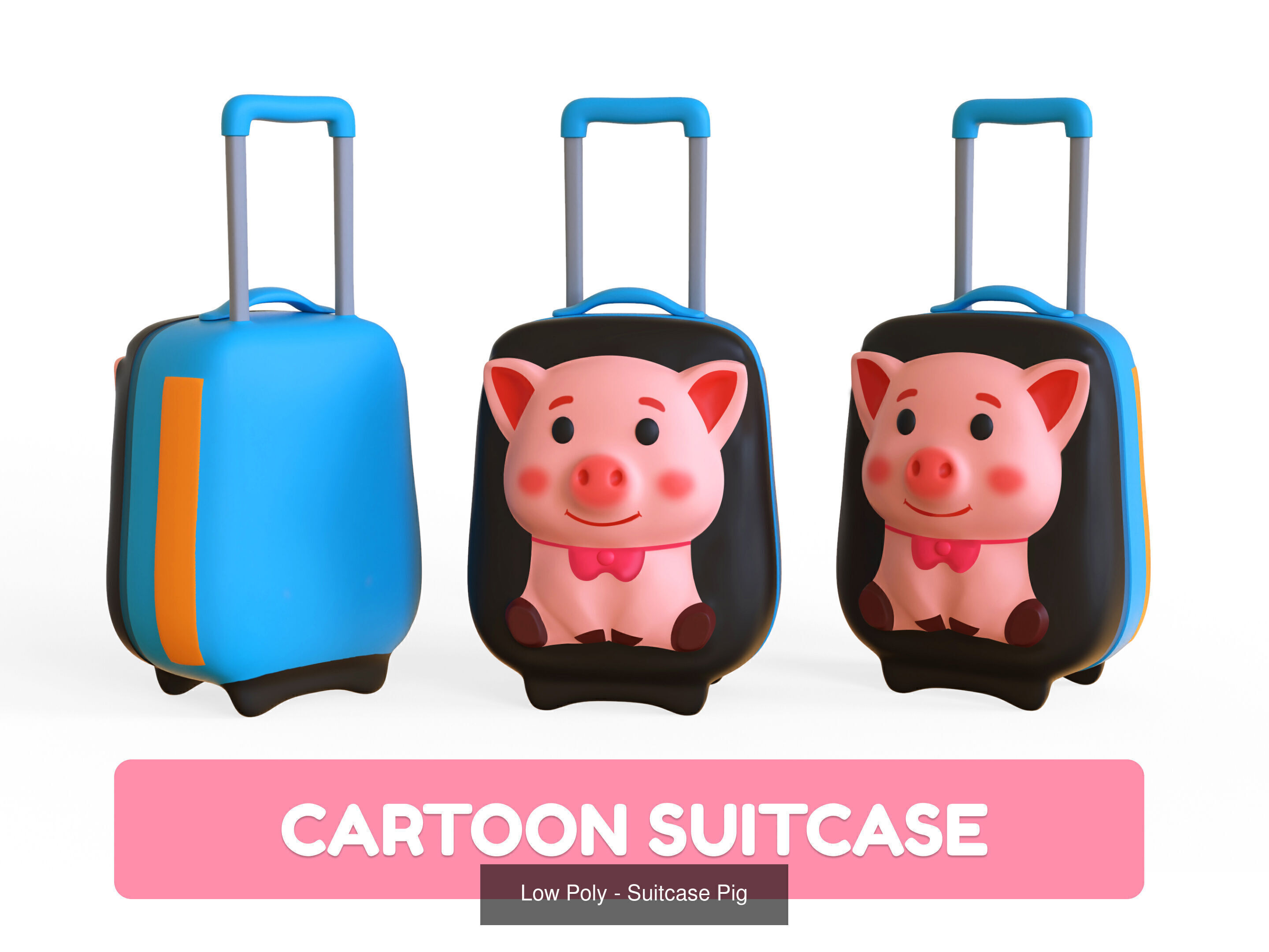 Cartoon Party Props Birthday Decoration Set 3D Model Collection_49