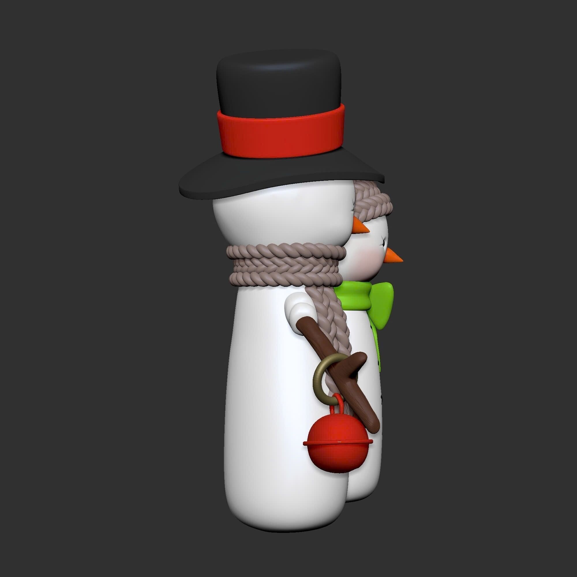 Snow boy  snow girl - Christmas Ver 1 3D print model_5