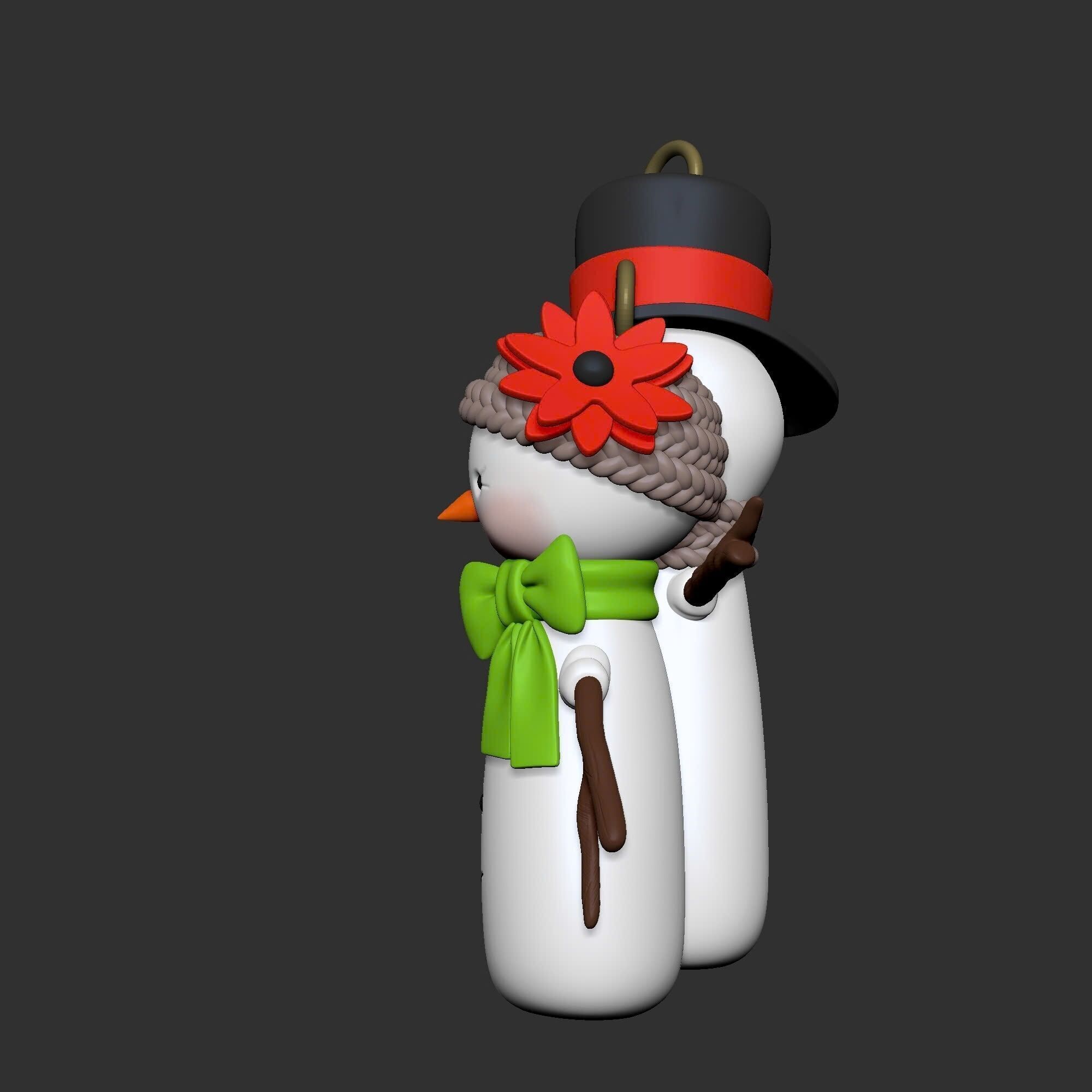 Snow boy snow girl - Christmas Ver 2 3D print model_6