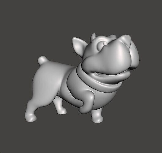 CARTOON PITBULL STATUE MODEL ANIMAL CREATURE WILDLIFE DOG PET 3D print model