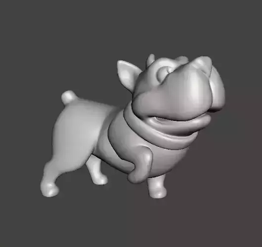 CARTOON PITBULL STATUE MODEL ANIMAL CREATURE WILDLIFE DOG PET