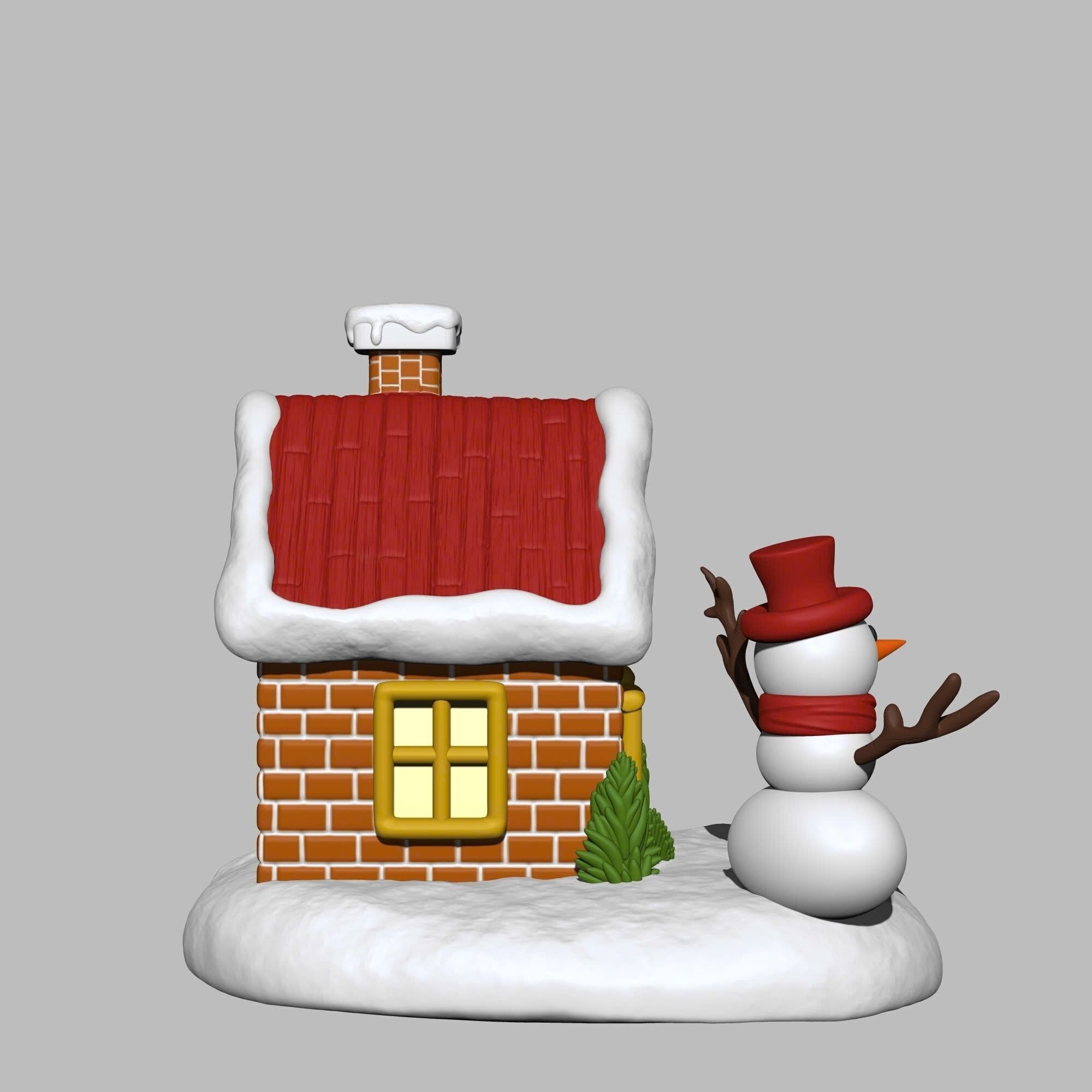 Snow house - Christmas 3D print model_2