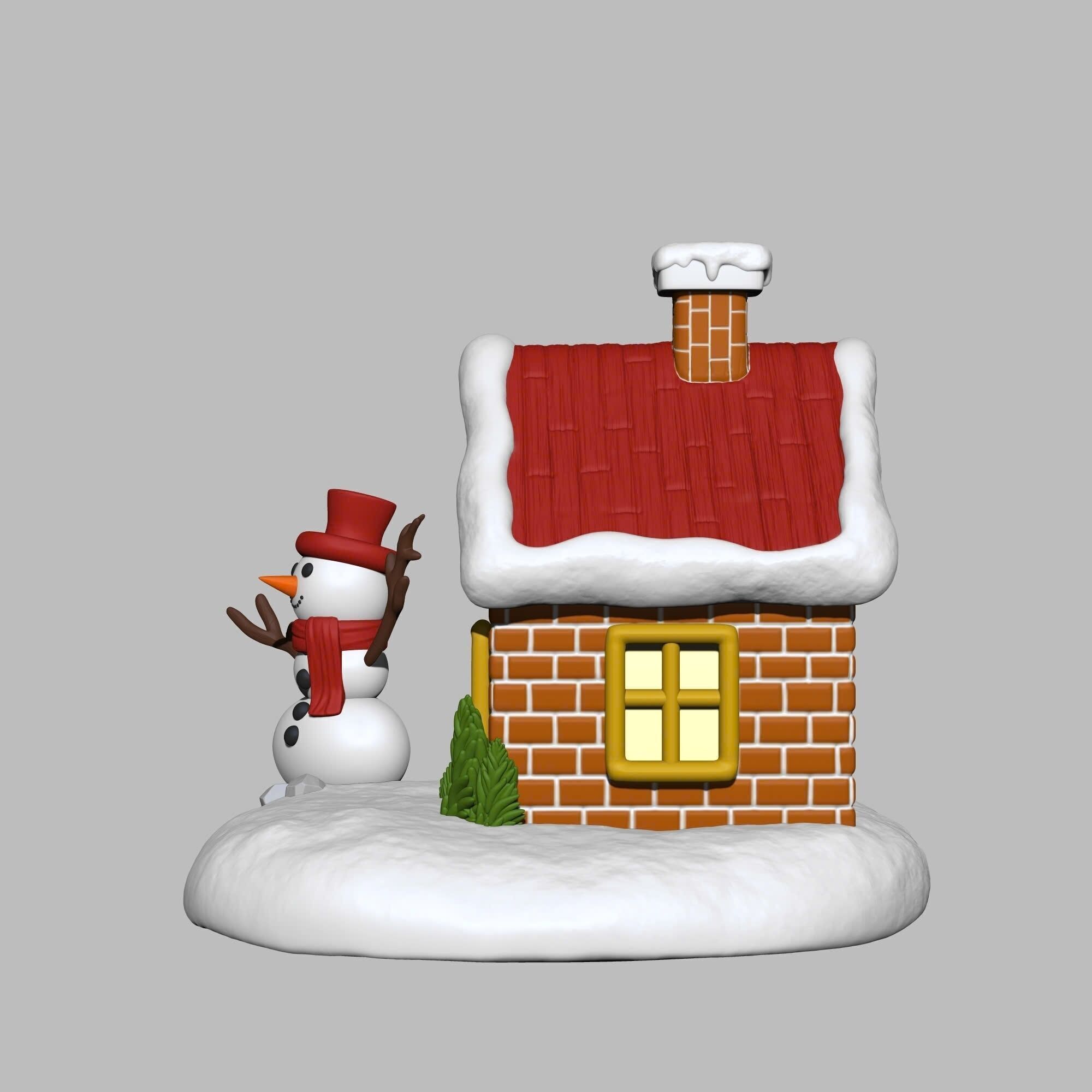 Snow house - Christmas 3D print model_6