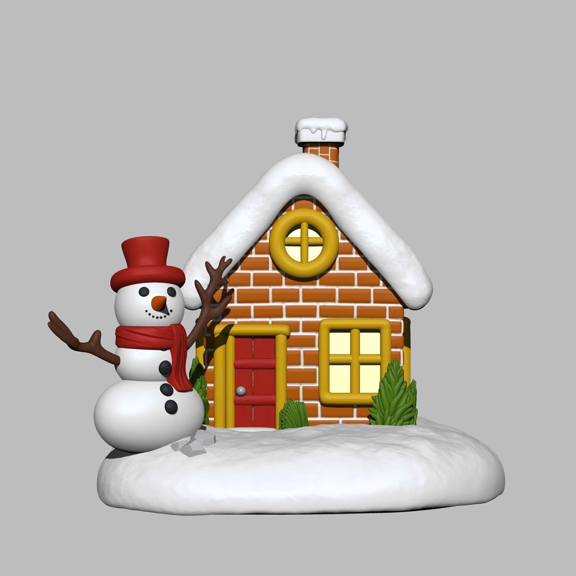 Snow house - Christmas 3D print model_1