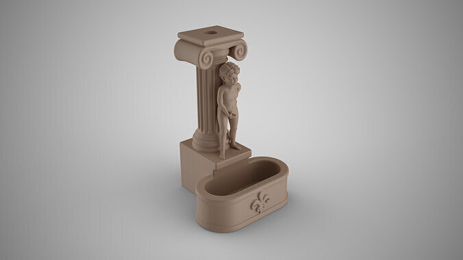 Child Peeing in Pool Incense Burner 3D print model