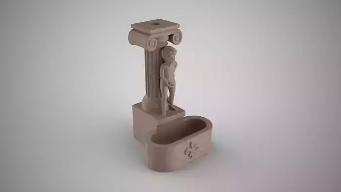 Child Peeing in Pool Incense Burner 3D print model