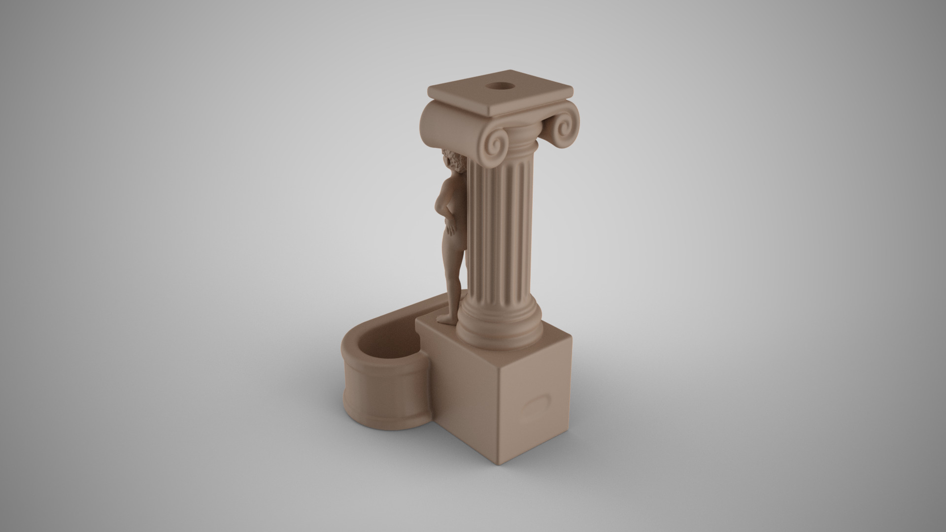 Child Peeing in Pool Incense Burner 3D print model_6