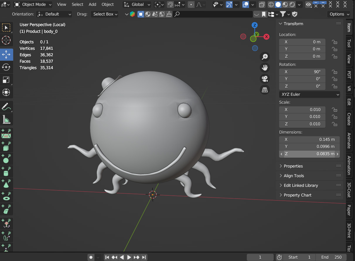 Oswald the Octopus 3D model_10