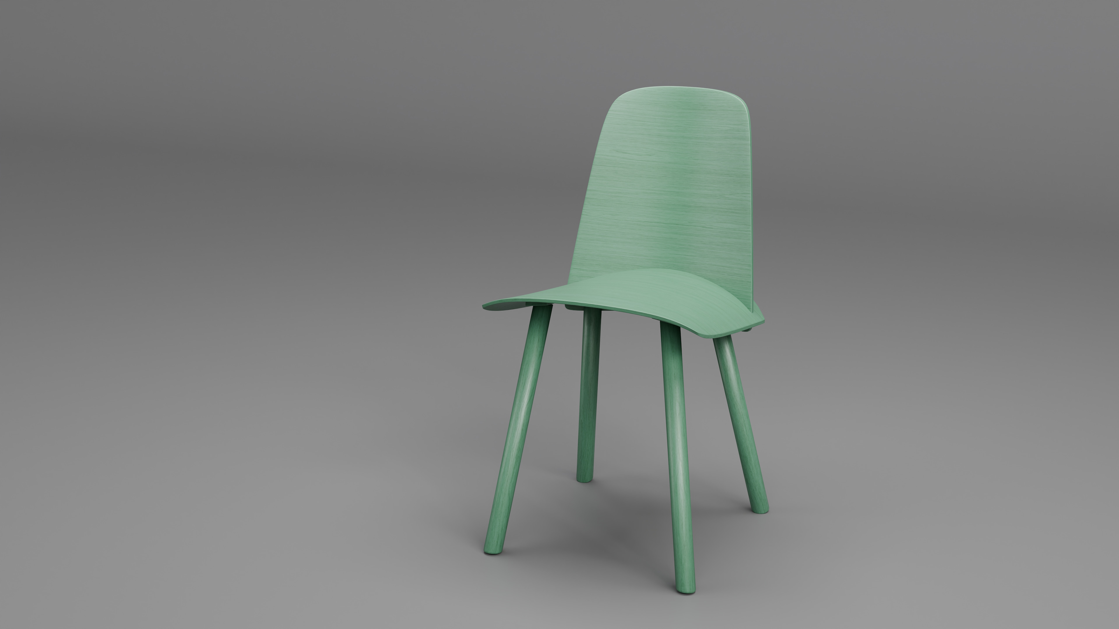 Nerd Chair 3D Model Scandinavian Wood Design 3D model_2