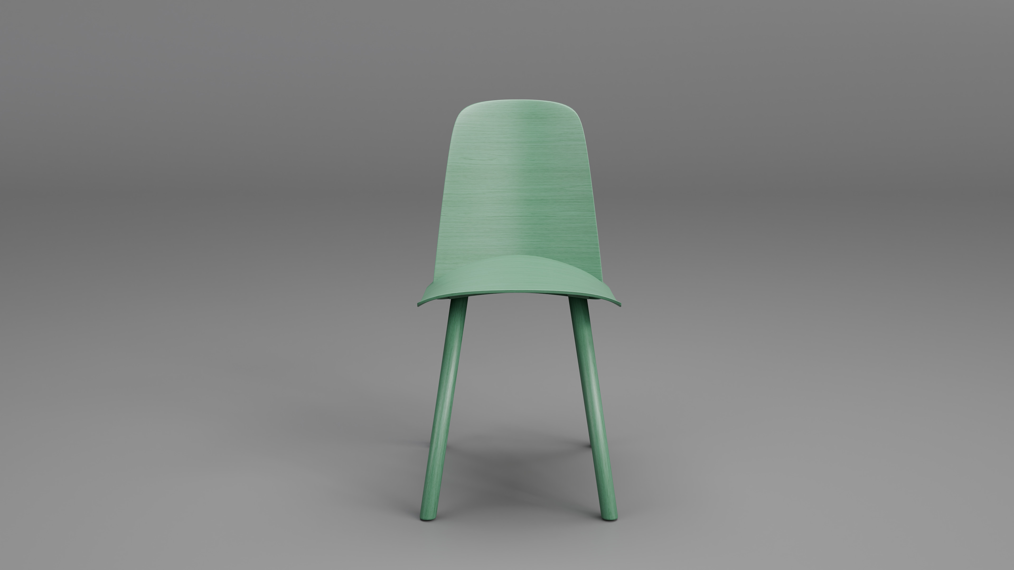 Nerd Chair 3D Model Scandinavian Wood Design 3D model_1