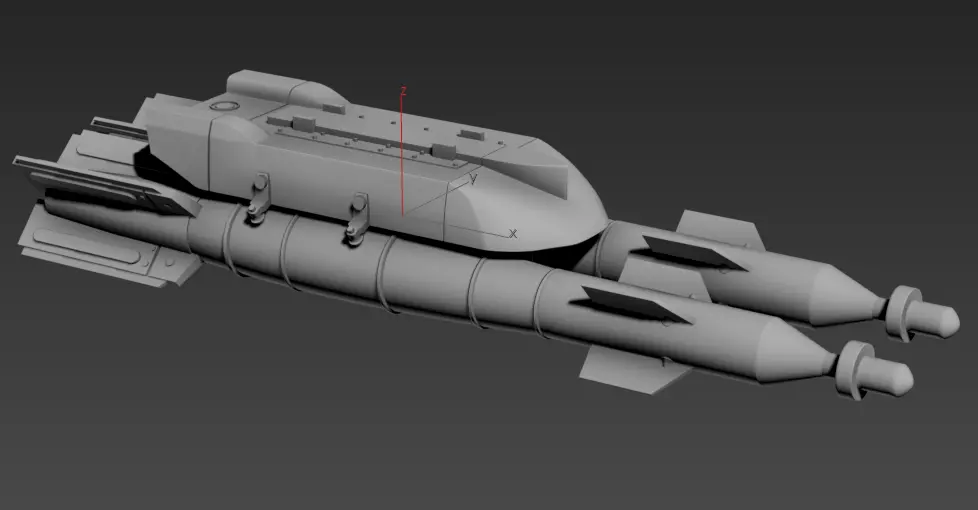 French AUF-2 and GBU 12 Paveway looks a like in 72 scale 3D print model