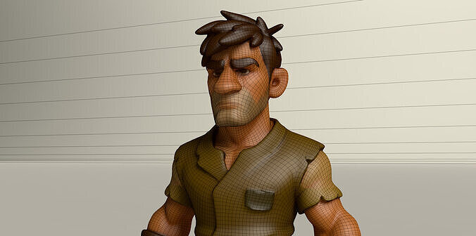 Stylized Game Ready Human Character Rigged named Agro Low-poly  Low-poly 3D model