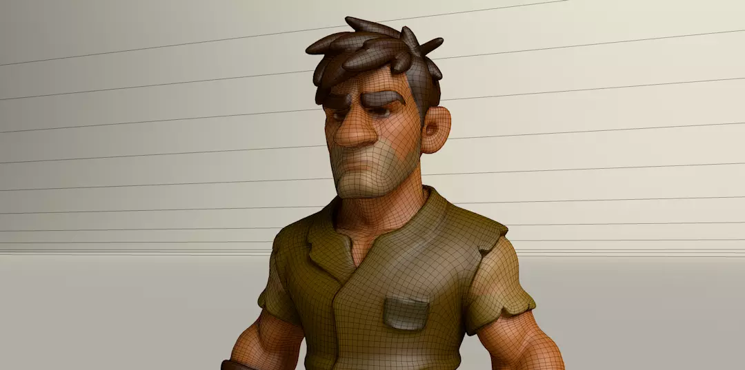 Stylized Game Ready Human Character Rigged named Agro Low-poly Low-poly 3D model