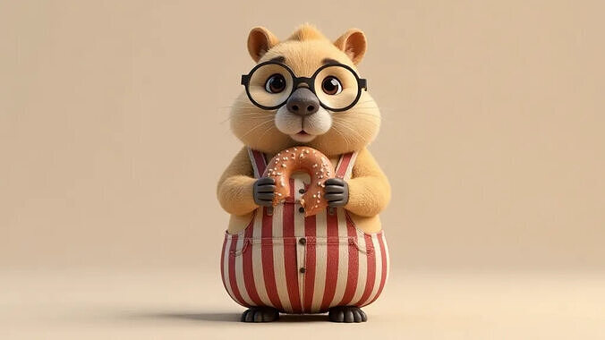Cute Squirrel Character 3D model