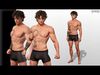 Realistic Male Character Tattoed Game Ready Low-poly 3D model_1