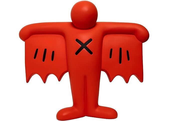 Keith Haring Flying Devil Red toy 3D print model