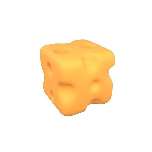 Cheese Cubes v1 003 Low-poly 3D model