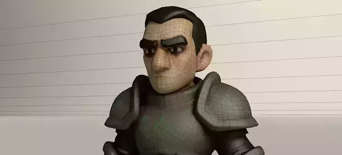 Stylized Game Ready Human Character Rigged named Arkist Low-poly