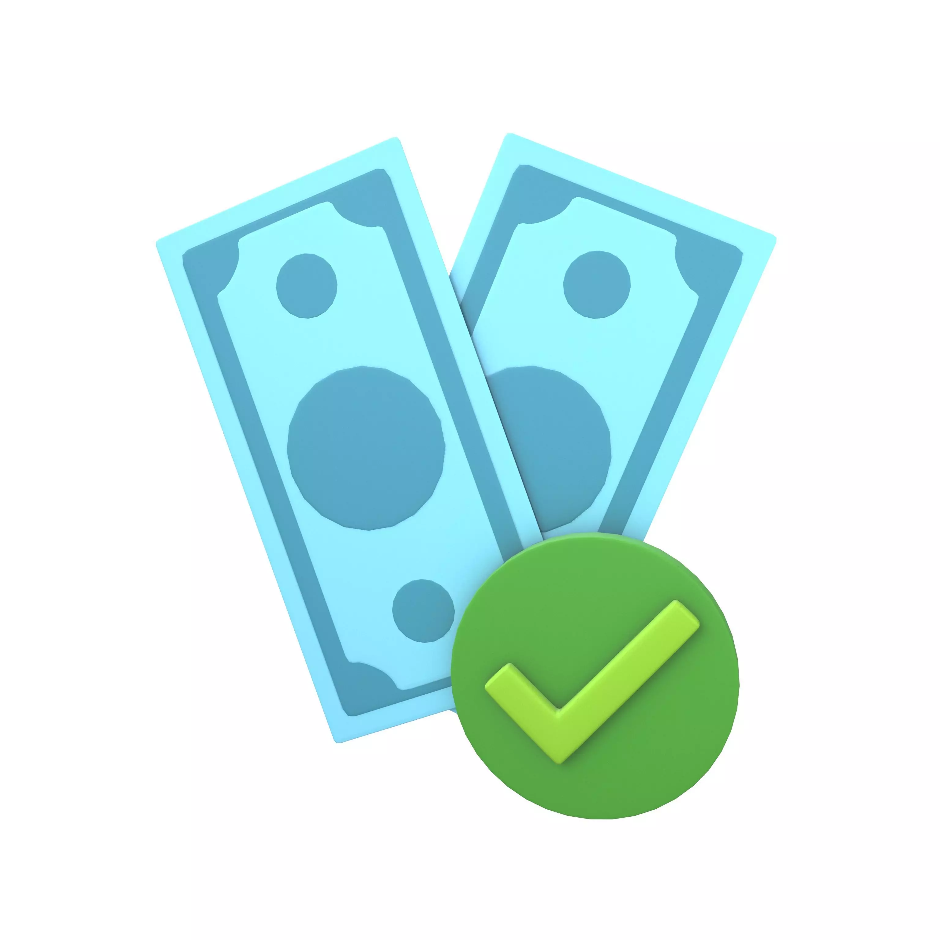Cartoon Money v1 002 Low-poly 3D model_0