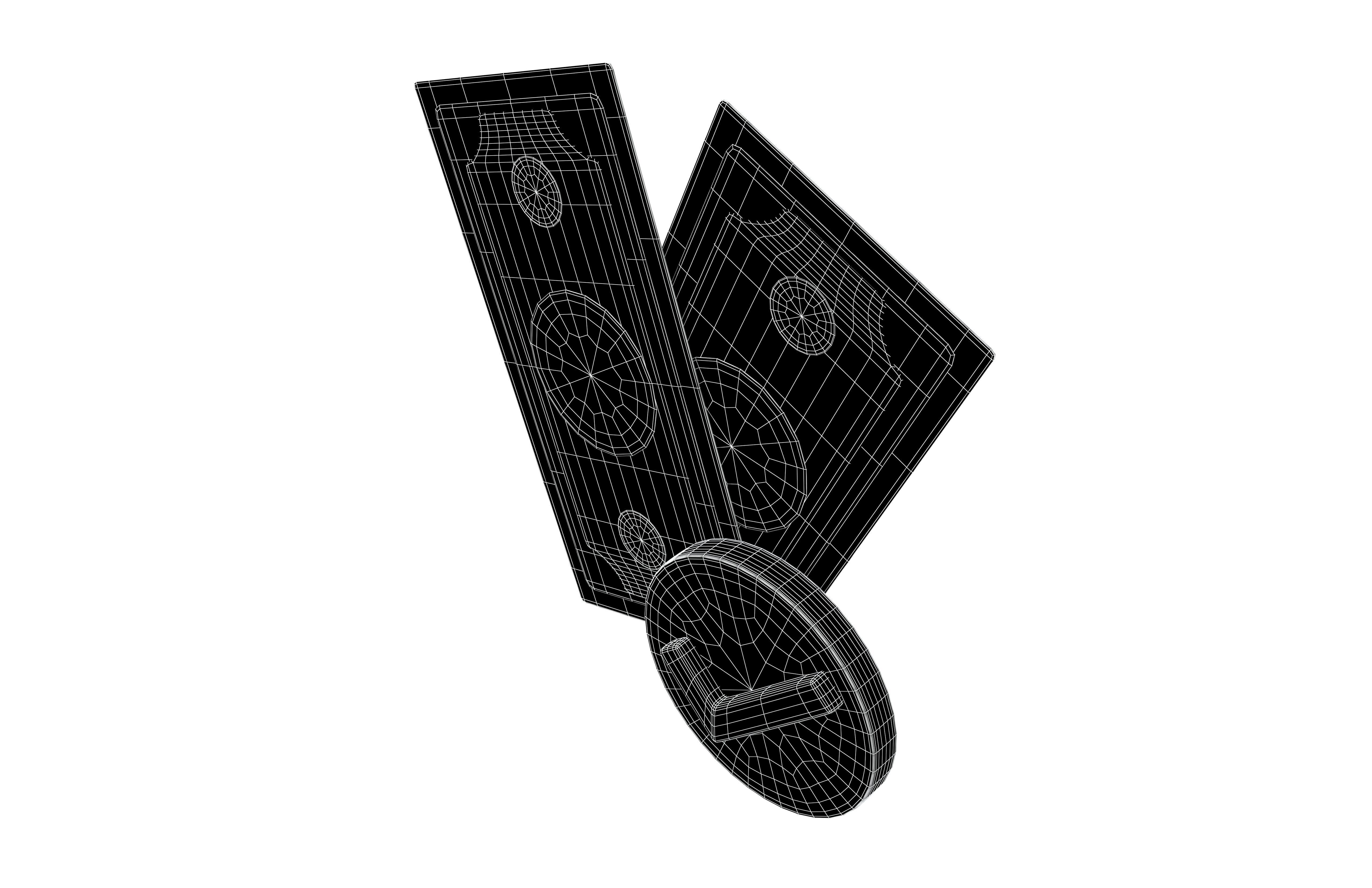 Cartoon Money v1 002 Low-poly 3D model_7