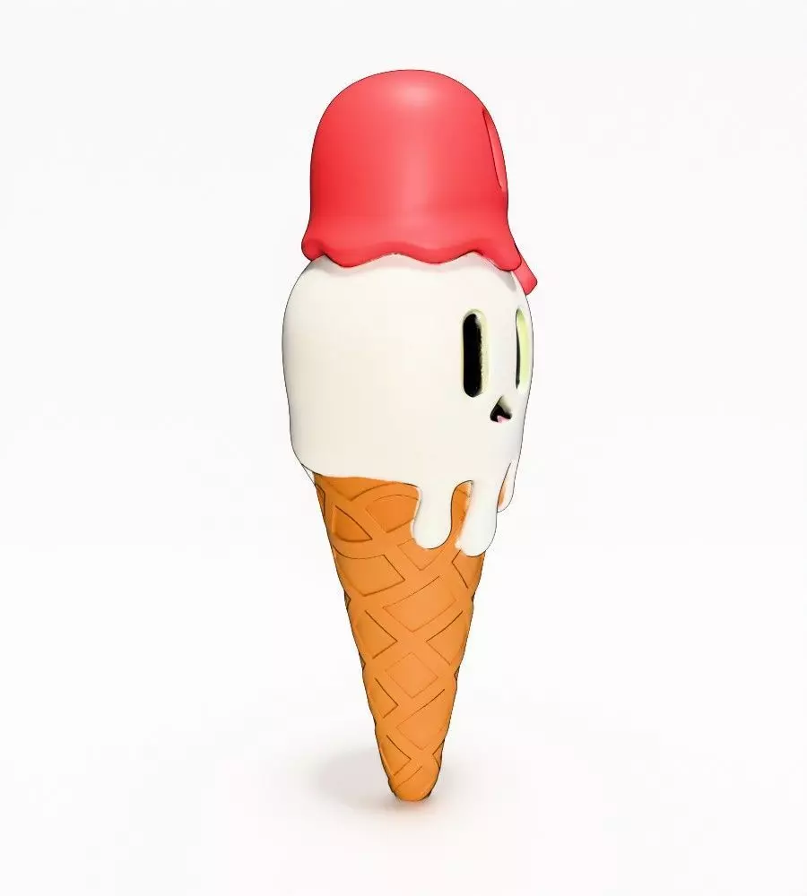 Ice Cream Skull Style toy 3D print model_19
