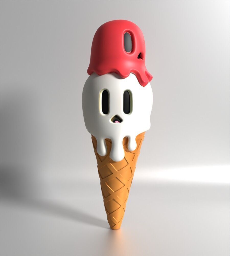 Ice Cream Skull Style toy 3D print model_22