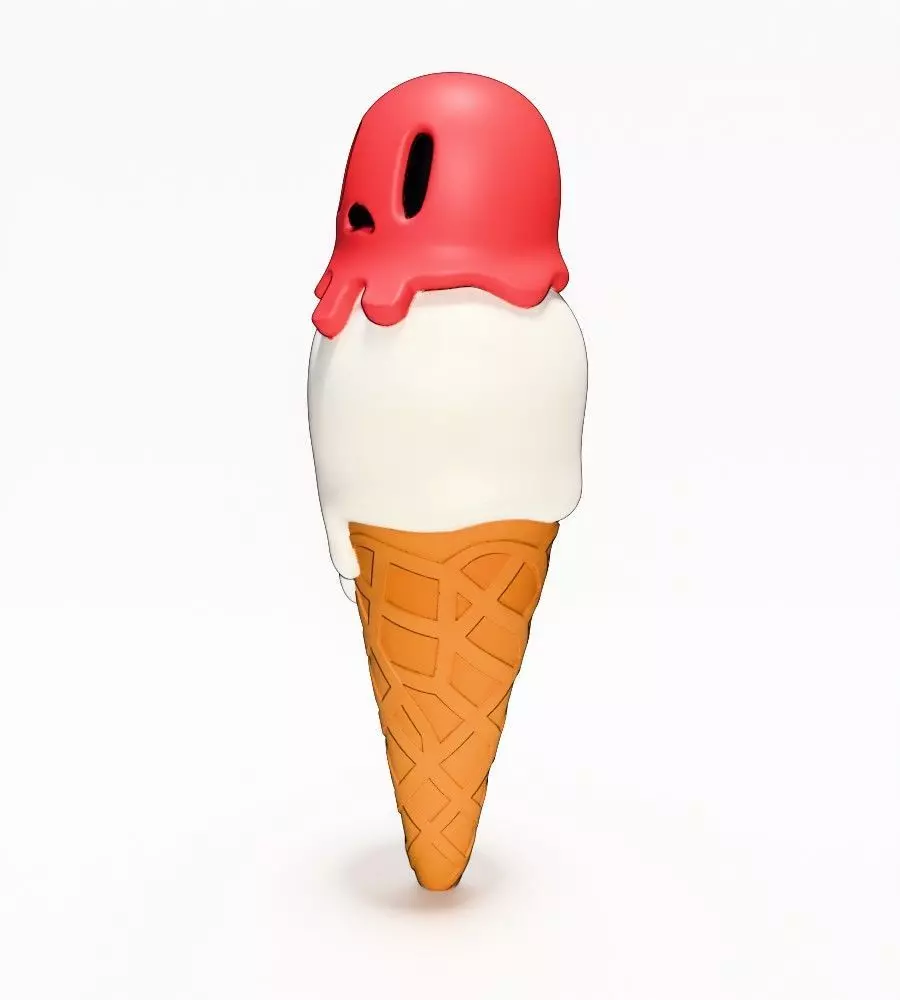 Ice Cream Skull Style toy 3D print model_7