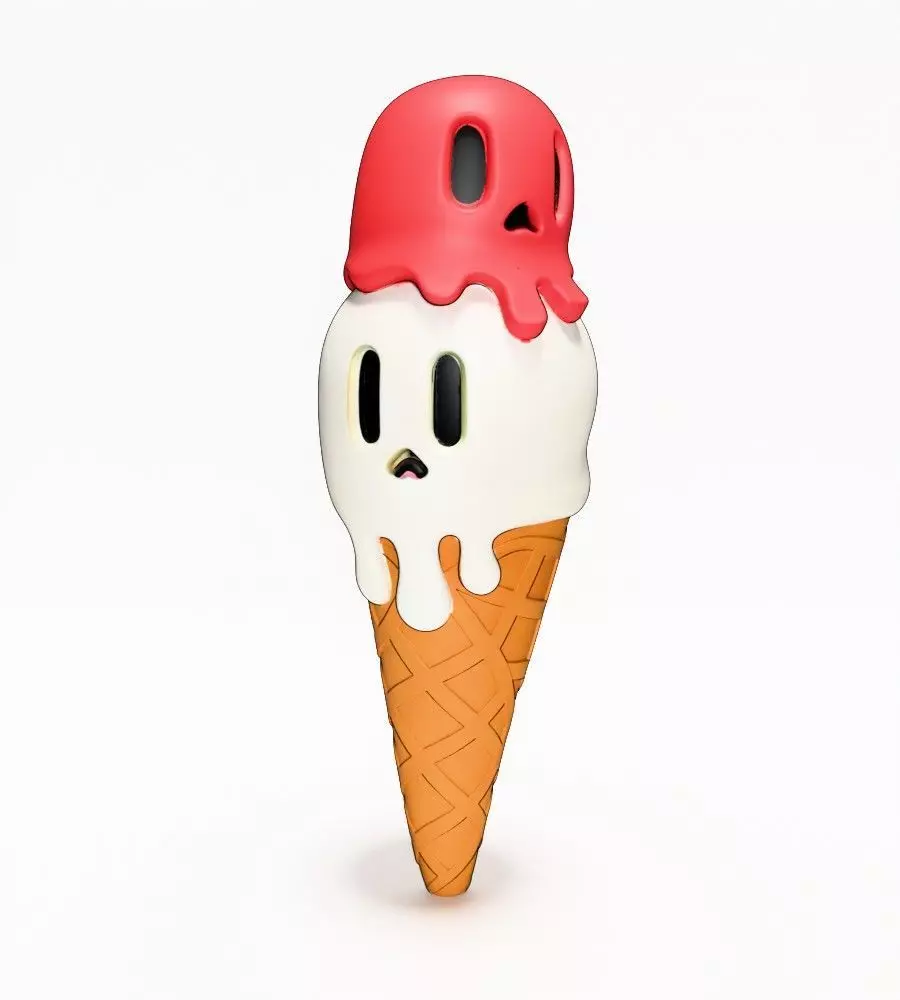Ice Cream Skull Style toy 3D print model_2