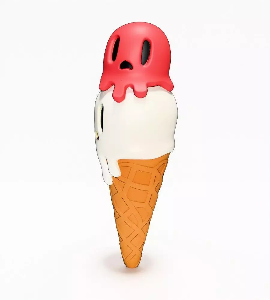 Ice Cream Skull Style toy 3D print model_5