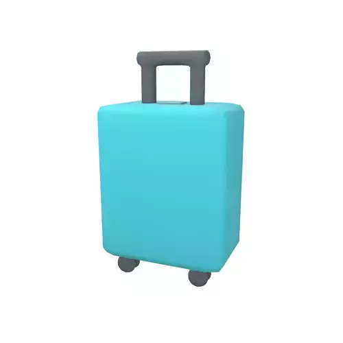 Suitcase Icon v1 001 Low-poly 3D model