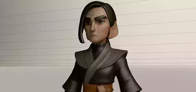 Stylized Game Ready Human Character Rigged named Bedas Low-poly