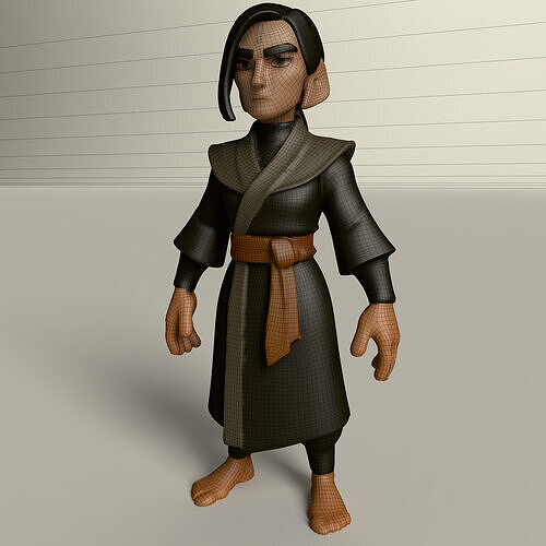 Stylized Game Ready Human Character Rigged named Bedas Low-poly Low-poly 3D model