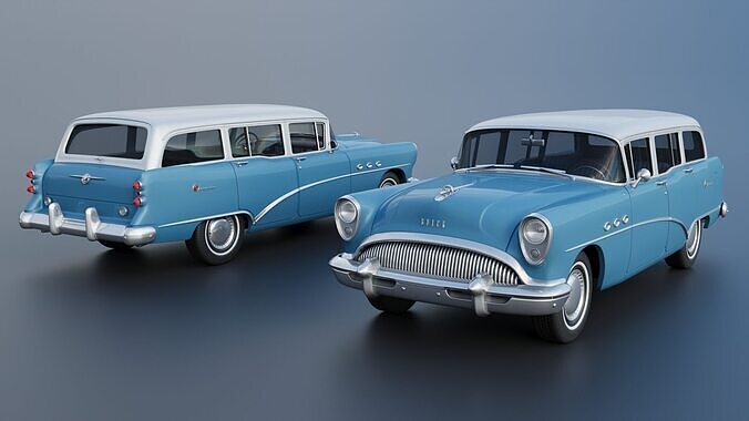 Buick Special Estate Wagon 1954 3D print model 2