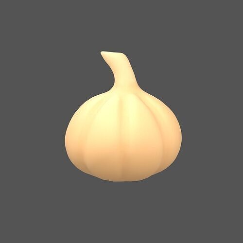Garlic v2 003 Low-poly 3D model