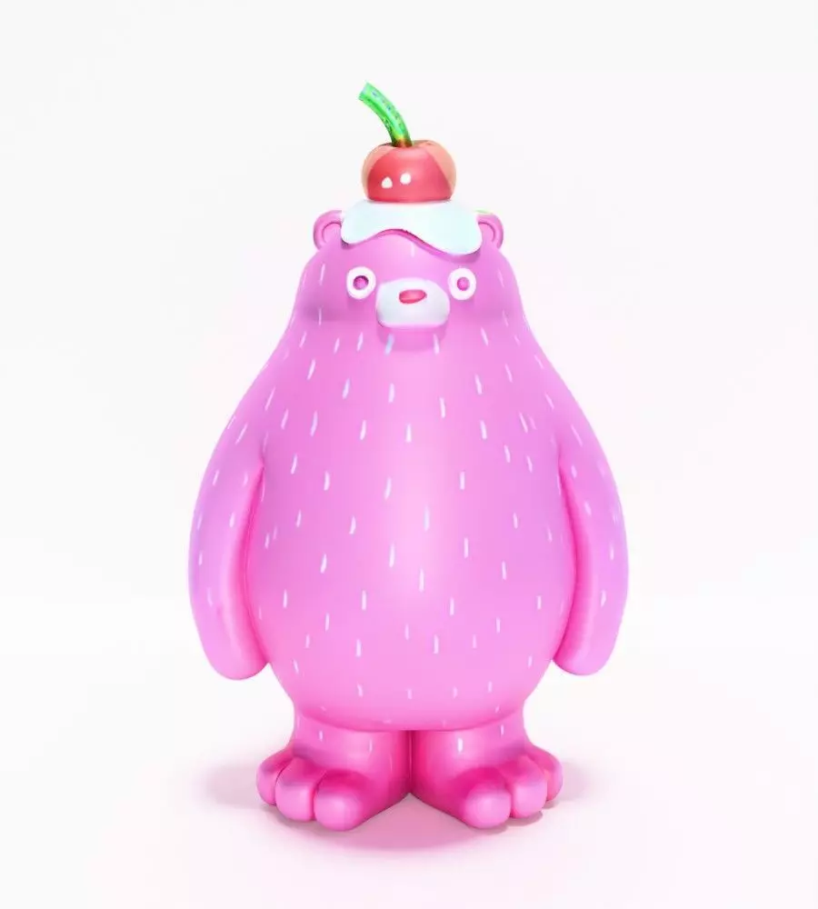 Ice Cream Bear toy 3D print model_22